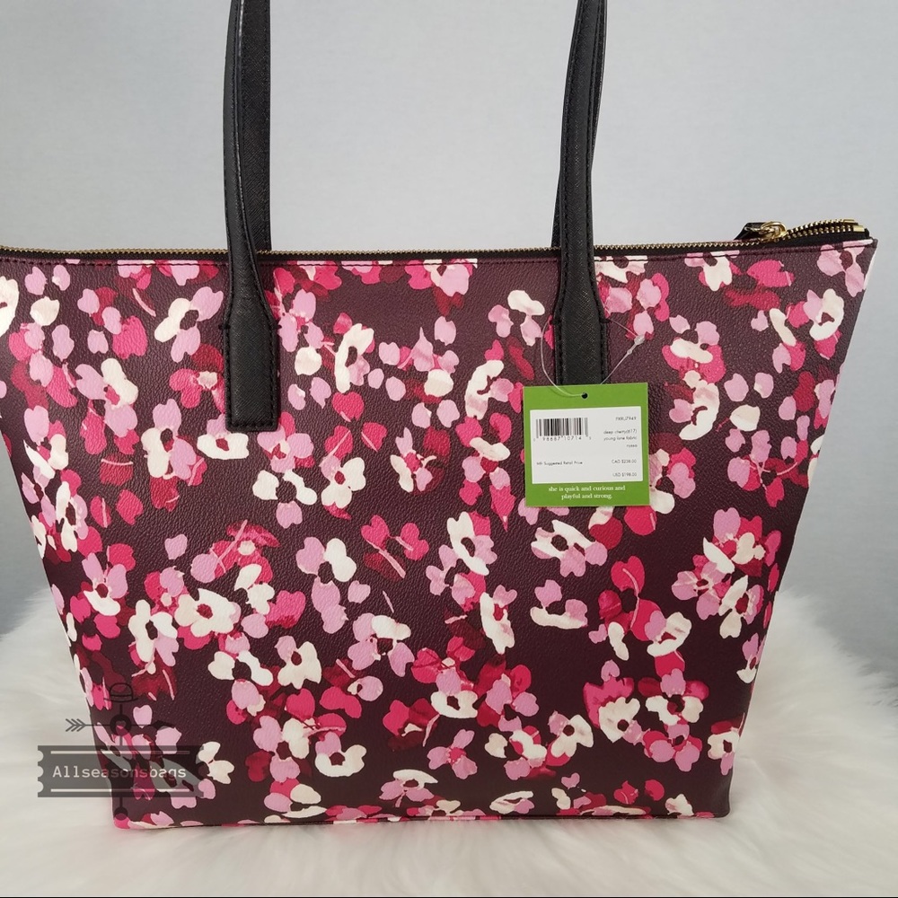 Kate spade young lane fabric nyssa cherry tote bag - Picture 4 of 8